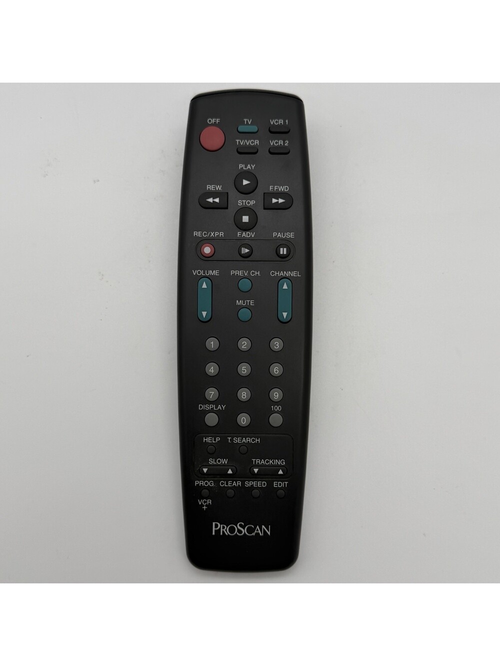 Vintage ProScan TV VCR Remote Control OEM Made in Japan Black TV/VCR